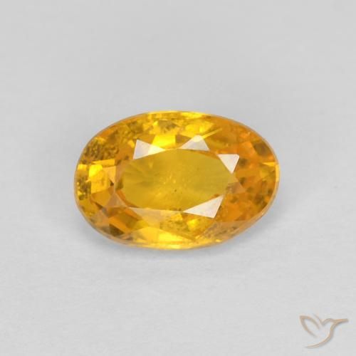 0.56ct 天然 ダークゴールデン サファイア, 楕円形, VS-SI