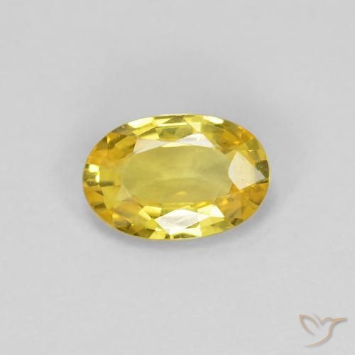 0.48ct 天然 トスカーナイエロー サファイア, 楕円形, VVS-VS