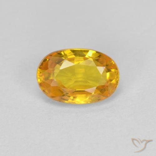 0.68ct 天然 ゴールド サファイア, 楕円形, VVS