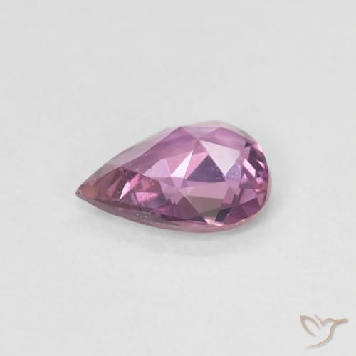 0.48カラットの天然Medium Dark-Purpleサファイア、洋梨の形、VVS-VS