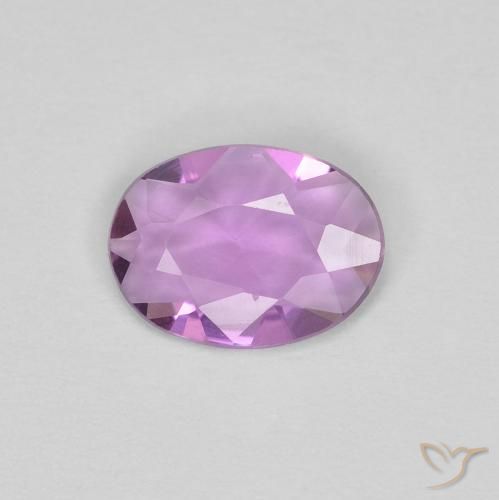 0.48ct 天然 薄いピンクがかった紫 サファイア, 楕円形, VVS