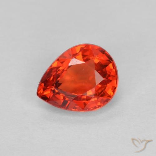 0.46ct 天然 明るいクリムゾンレッド サファイア, 洋梨の形, VS