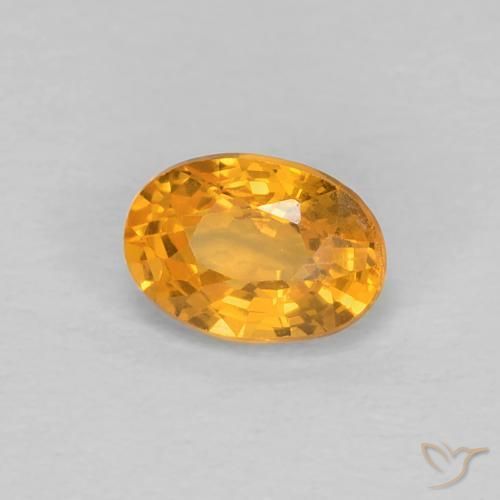 0.66ct 天然 オレンジゴールド サファイア, 楕円形, VS