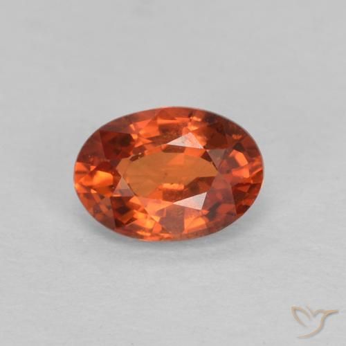 0.62ct 天然 赤みがかったオレンジ サファイア, 楕円形, VVS-VS