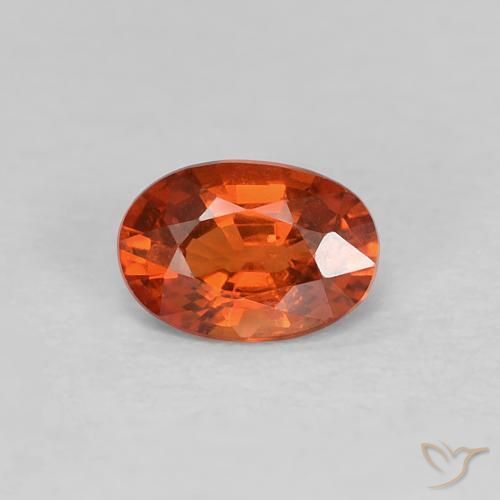 0.47ct 天然 濃いアンバーレッド サファイア, 楕円形, VS
