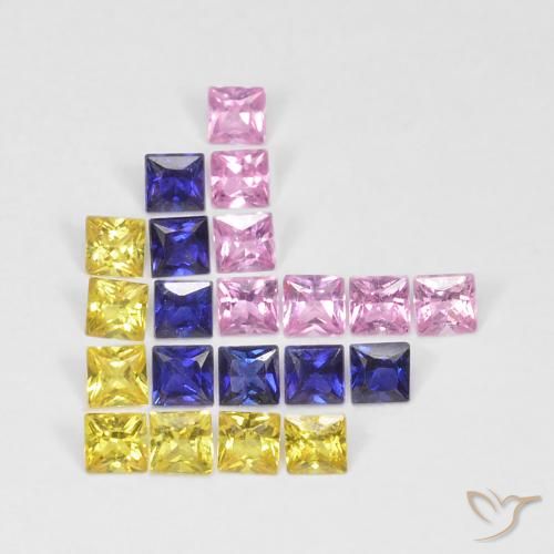 1.66 ct ルース プリンセス カット サファイア、2.2 x 2.2 mm タンザニア産, Photo A