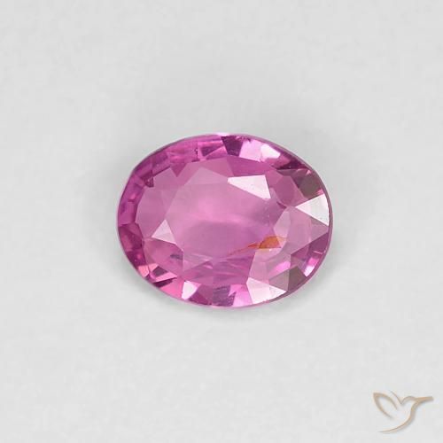 0.34ct 天然 濃いピンク サファイア, 楕円形, VS