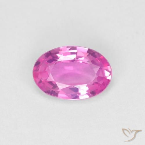 0.48ct 天然 濃いピンク サファイア, 楕円形, VVS