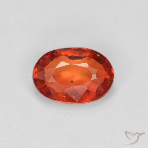0.60ct 天然 ミディアムレッド サファイア, 楕円形, VVS-VS