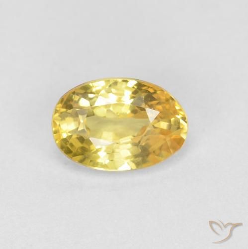 0.63ct 天然 ハニーイエロー サファイア, 楕円形, VVS