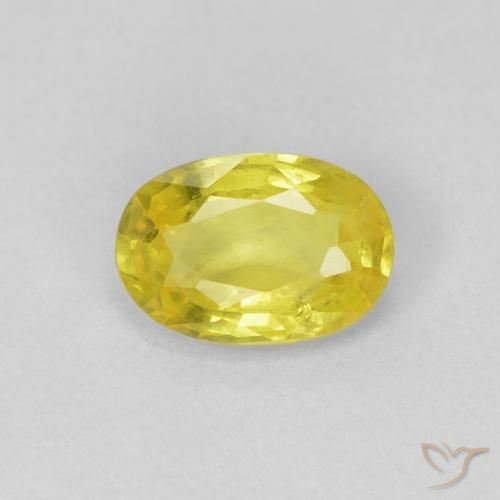 0.50ct 天然 バンブルビーイエロー サファイア, 楕円形, VS