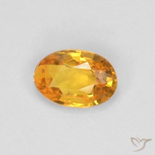 0.55ct 天然 オレンジゴールド サファイア, 楕円形, VVS