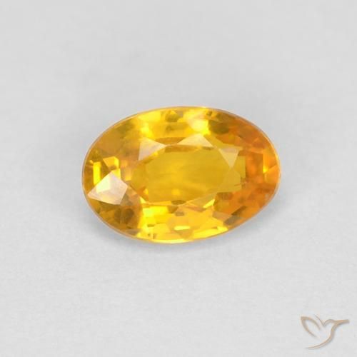 0.67ct 天然 オレンジゴールド サファイア, 楕円形, VVS