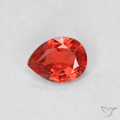 0.36ct 天然 濃い赤 サファイア, 洋梨の形, VVS-VS