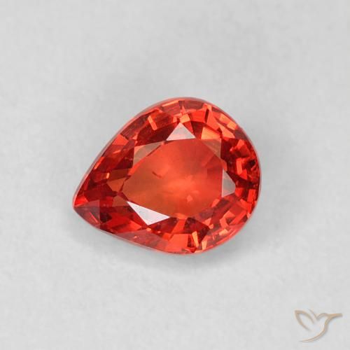 0.51ct 天然 明るいクリムゾンレッド サファイア, 洋梨の形, VVS-VS