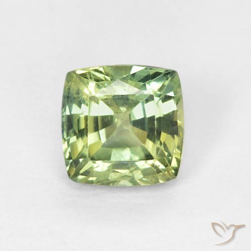 0.69ct 天然 オリーブグリーン サファイア, クッション, VS
