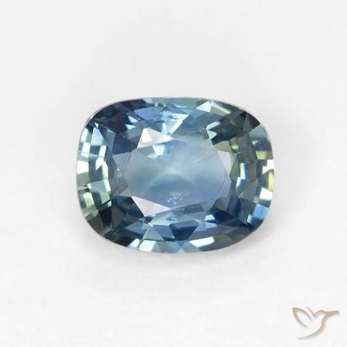 0.85ct 天然 ティール サファイア, クッション, VVS-VS