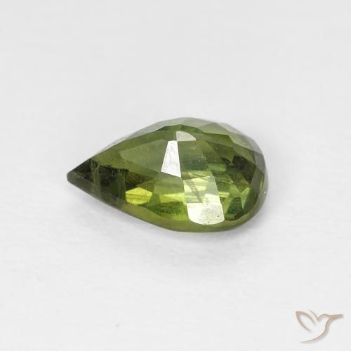 0.97カラットの天然Medium Light Greenサファイア、洋梨の形、VS