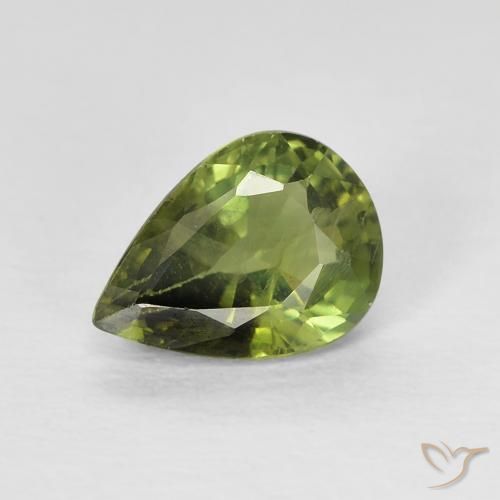 0.97ct 天然 Medium Dark-Green サファイア, 洋梨の形, VS