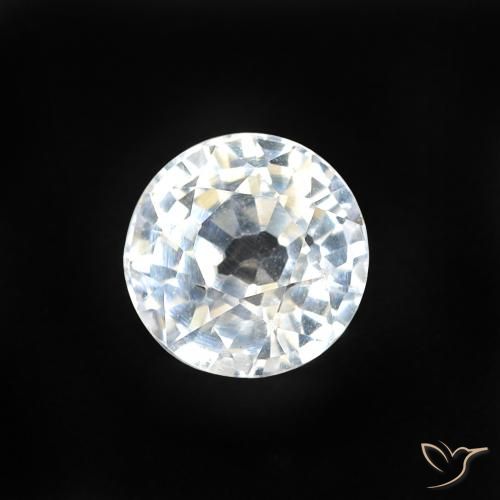 0.58ct 天然 青みがかったホワイト サファイア, ラウンド, VVS-VS