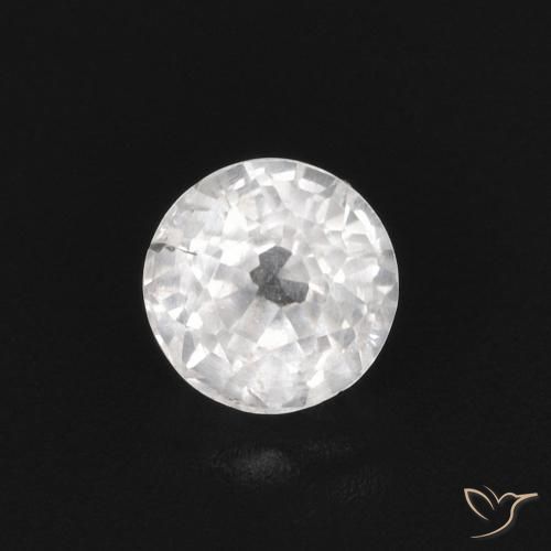 0.43ct 天然 ホワイト サファイア, ラウンド, VS