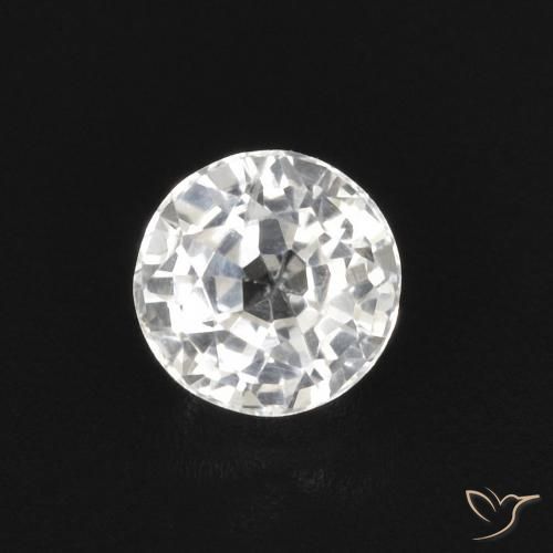 0.43ct 天然 ホワイト サファイア, ラウンド, VVS-VS