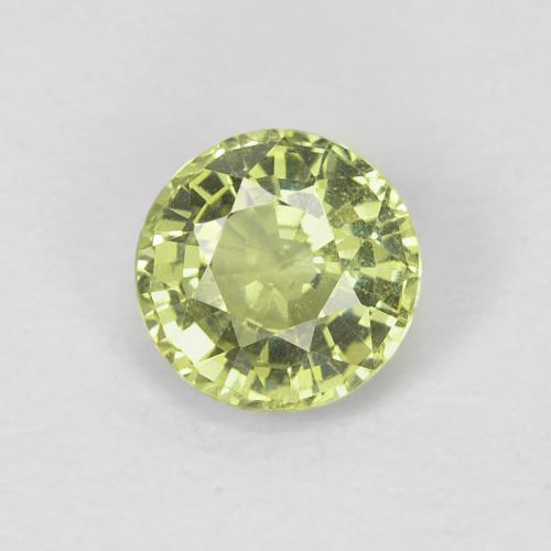 0.57ct 天然 ミディアムイエロー サファイア, ラウンド, VS