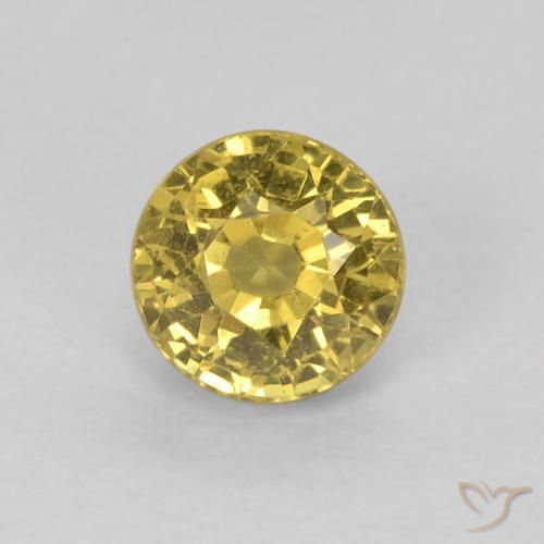 0.64ct 天然 ゴールドブラウン サファイア, ラウンド, VVS-VS