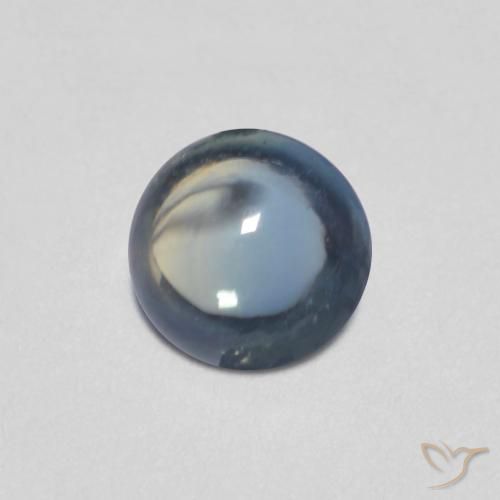 0.44ct 天然 ネイビーブルー サファイア, ラウンド, 透明