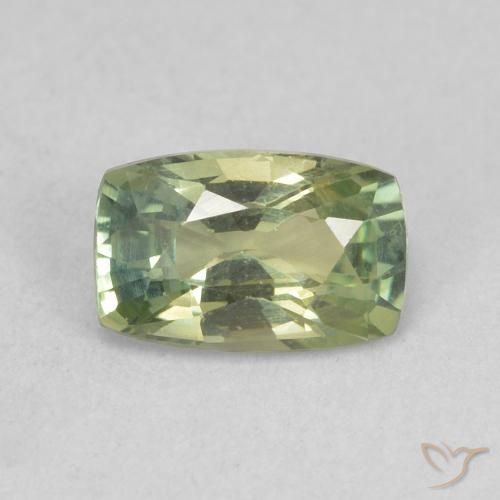 0.91ct 天然 ライトグリーン サファイア, クッション, VVS