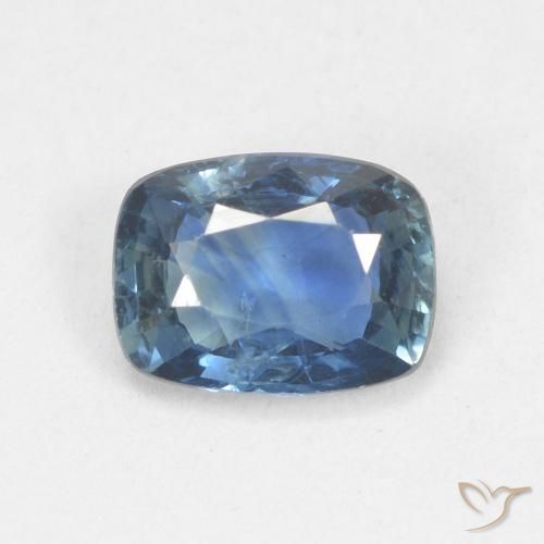 0.84ct 天然 ネイビーブルー サファイア, クッション, VS