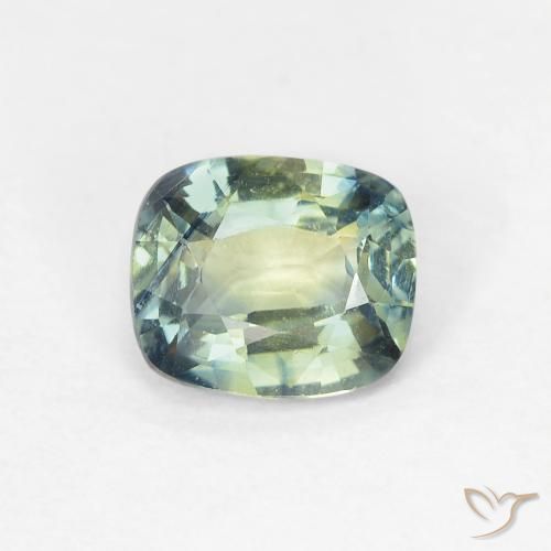 0.95ct 天然 マルチカラー サファイア, クッション, VVS-VS