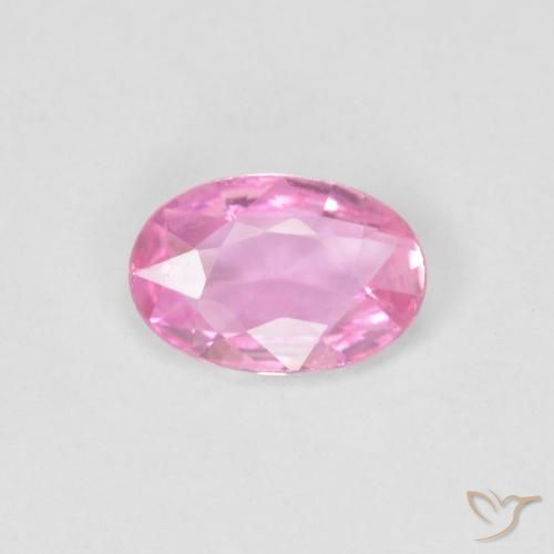 0.40ct 天然 濃いピンク サファイア, 楕円形, VVS