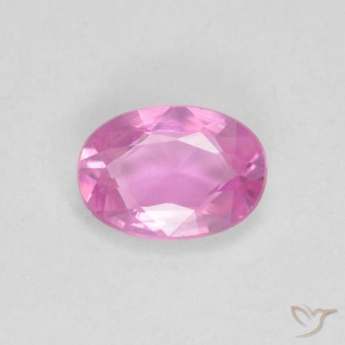 0.52ct 天然 ホットピンク サファイア, 楕円形, VVS