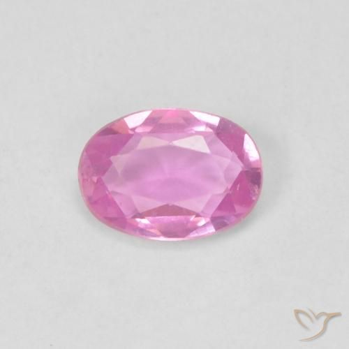 0.46ct 天然 ピンク サファイア, 楕円形, VVS