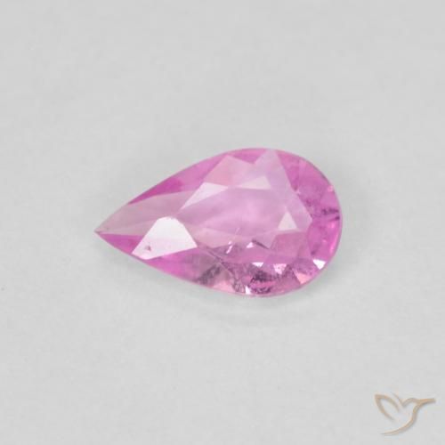 0.26ct 天然 明るいピンクがかった紫 サファイア, 洋梨の形, VS