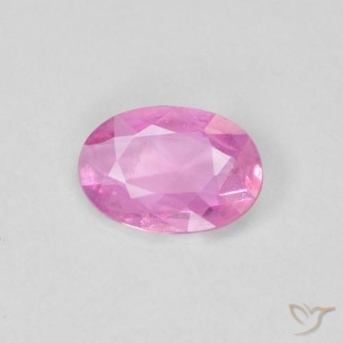 0.38ct 天然 ミディアムピンク サファイア, 楕円形, VVS