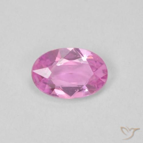 0.41ct 天然 ミディアムピンク サファイア, 楕円形, VVS