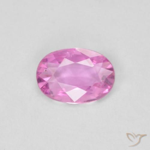 0.38ct 天然 濃いピンク サファイア, 楕円形, VVS