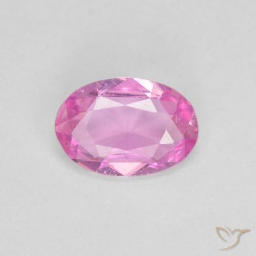 0.39ct 天然 ホットピンク サファイア, 楕円形, VS