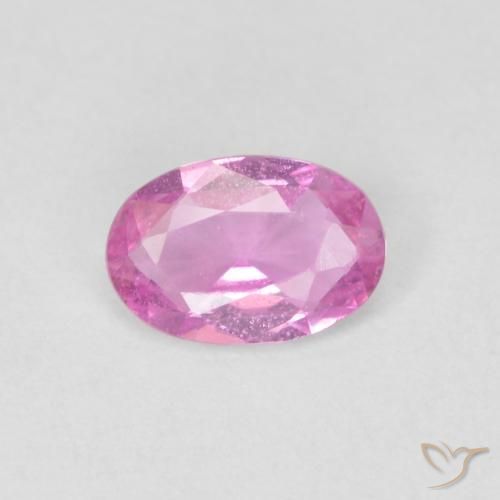 0.41ct 天然 薄いロイヤルパープルピンク サファイア, 楕円形, VS