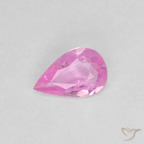 0.30ct 天然 ホットピンク サファイア, 洋梨の形, VS