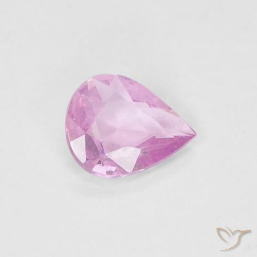 0.48ct 天然 薄いロイヤルパープルピンク サファイア, 洋梨の形, VS