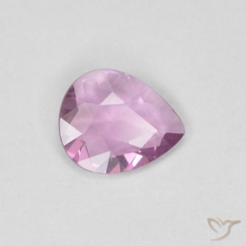 0.40ct 天然 非常に薄いピンク サファイア, 洋梨の形, VVS