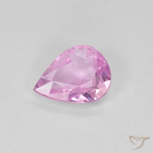 0.43ct 天然 ライトピンク サファイア, 洋梨の形, VVS