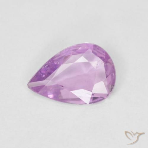 0.42ct 天然 ピンクがかったバイオレット サファイア, 洋梨の形, VVS-VS