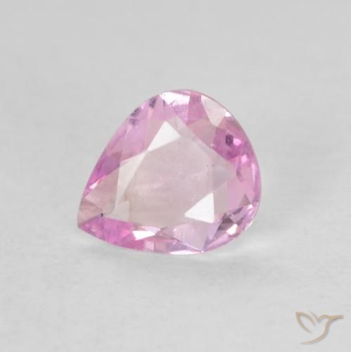 0.32ct 天然 非常に薄いピンク サファイア, 洋梨の形, VVS-VS