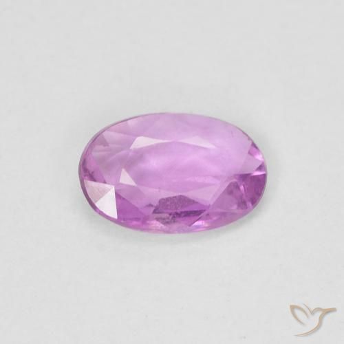 0.43ct 天然 Medium Light-Purple サファイア, 楕円形, VS