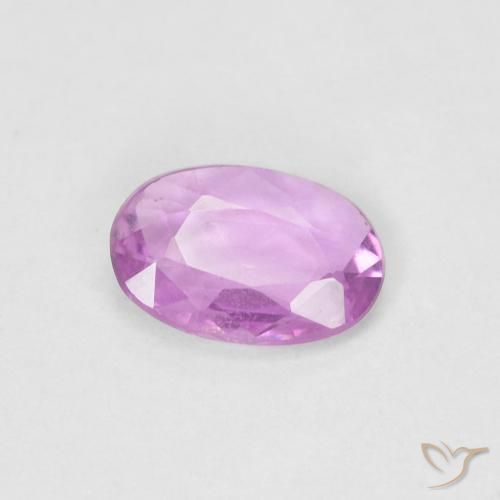 0.43カラットの天然Medium Light-Purpleサファイア、楕円形、VS