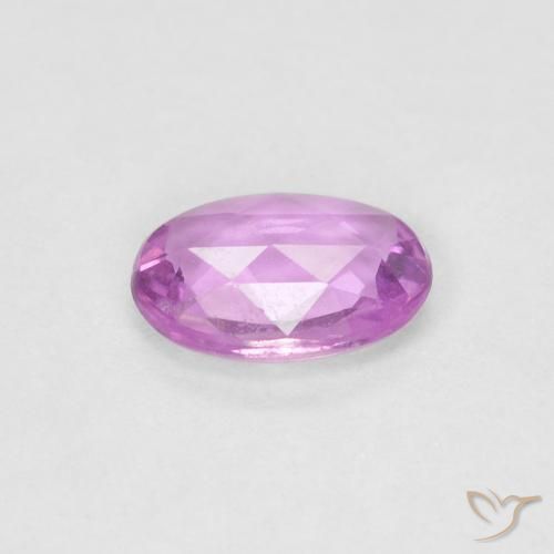 0.43カラットの天然Medium Light-Purpleサファイア、楕円形、VS